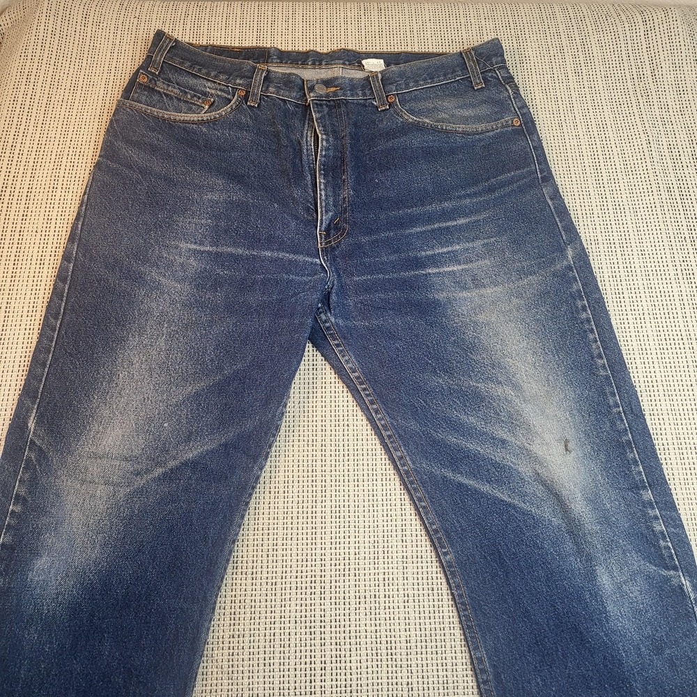 Levis 505 Jeans Mens 38x32 Blue Medium‎ Wash Straight Leg Denim Pants Canada